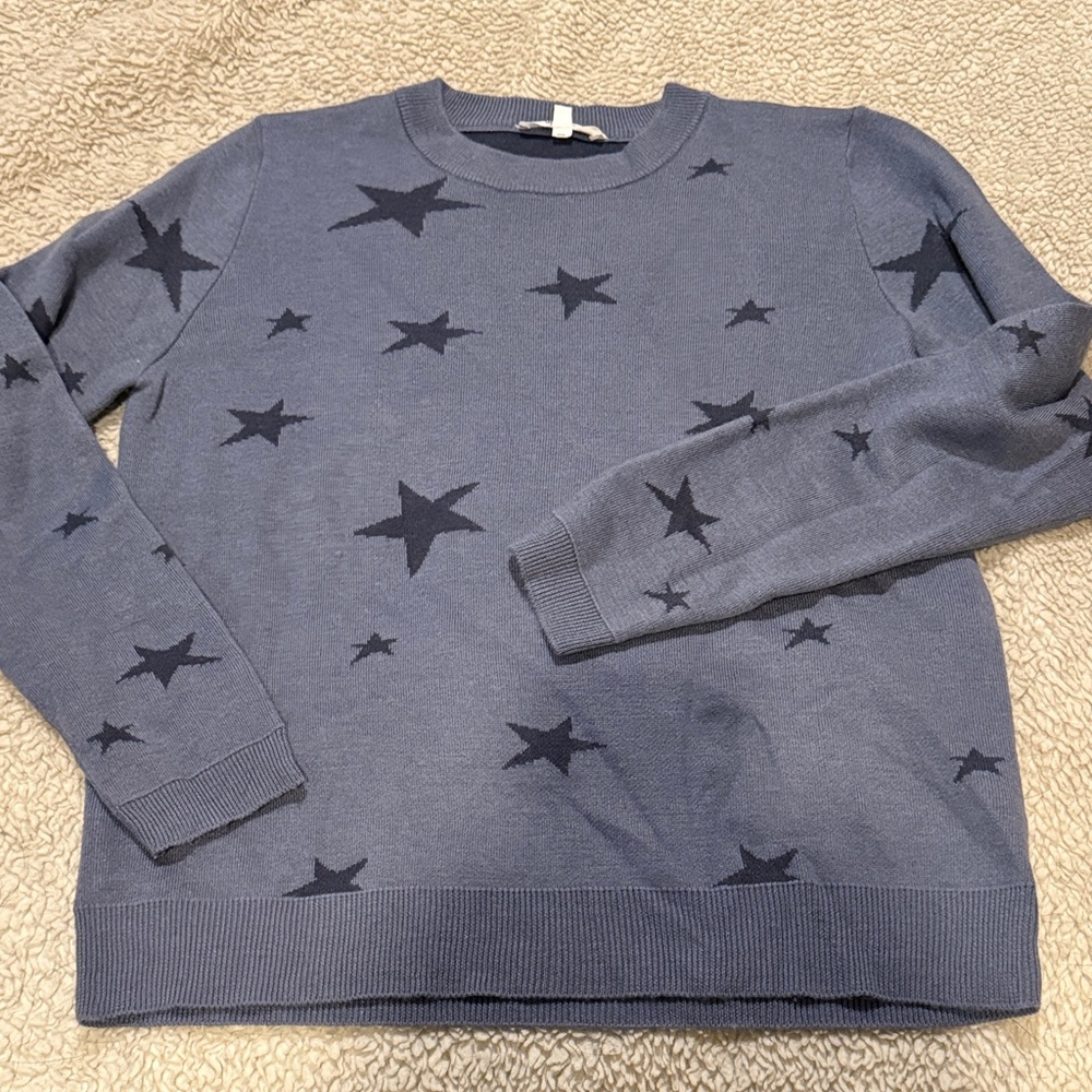 Splendid Navy Star Crewneck Sweater